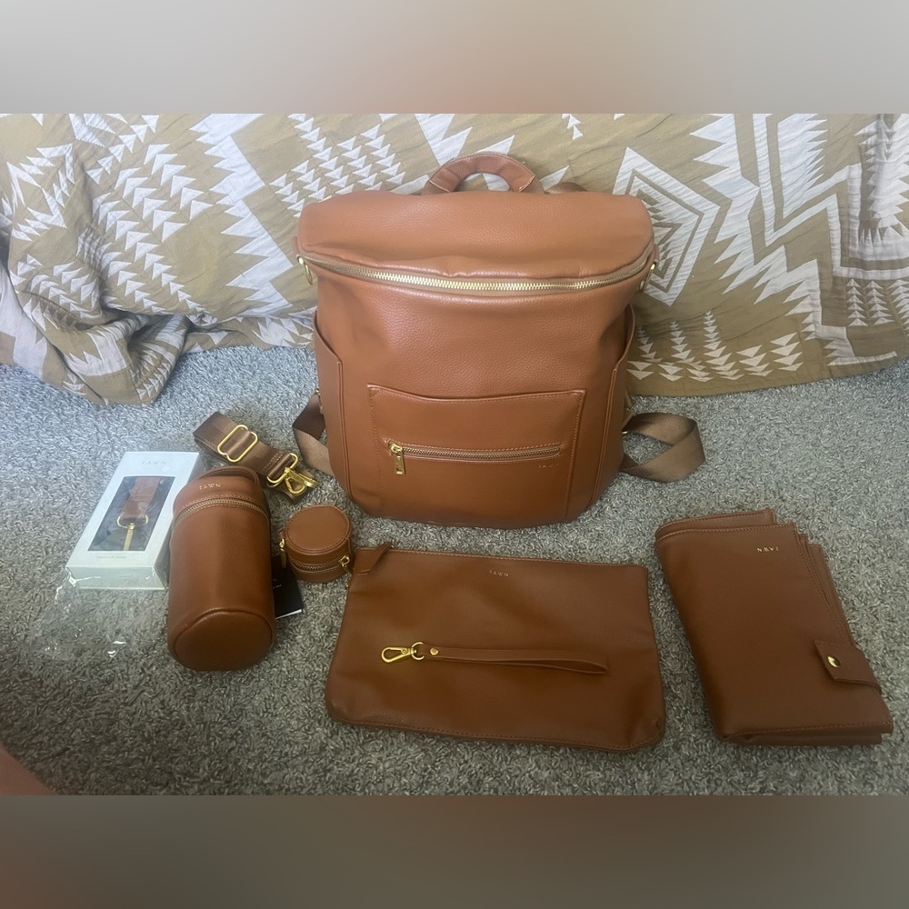 FAWN DESIGN| Brown Diaper Bag Motherhood Ultimate Bundle